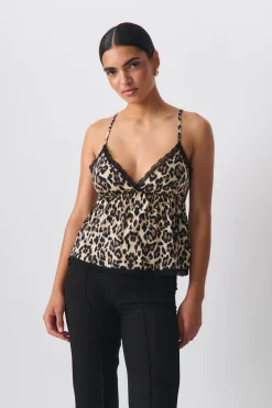 Clearance Gina Tricot Lace strap singlet Beige