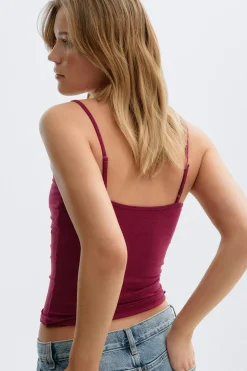 Best Gina Tricot Lace strap singlet Rood