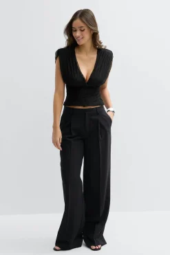 Hot Gina Tricot Lace top Zwart