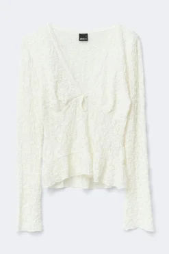 Clearance Gina Tricot Lace v-neck top Wit