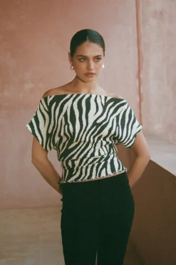 Outlet Gina Tricot Lacing back top Zwart