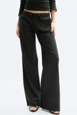 New Gina Tricot Linen blend trousers Zwart
