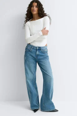 Hot Gina Tricot Long sleeve body Wit