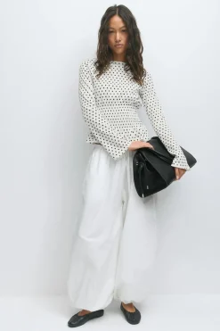 Online Gina Tricot Long sleeve smock top Wit