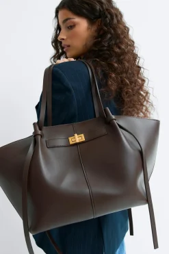 Outlet Gina Tricot Long strap pu bag Bruin
