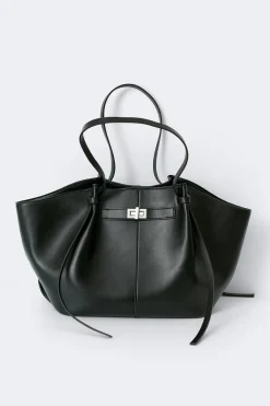 Best Gina Tricot Long strap pu bag Zwart