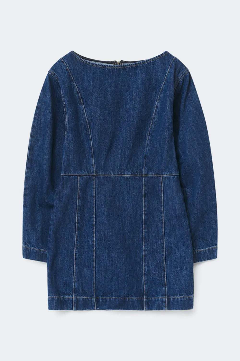 New Gina Tricot Longsleeve denim dress Blauw