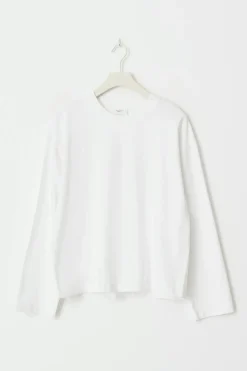 Sale Gina Tricot Loose fit long sleeve tee Wit