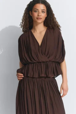 Sale Gina Tricot Loose sleeveless top Bruin