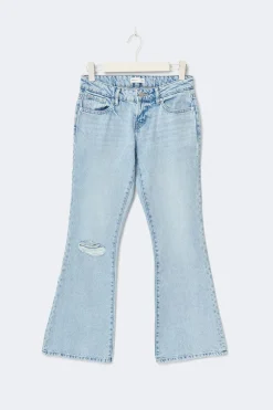 Discount Gina Tricot Low full length flare jeans Blauw