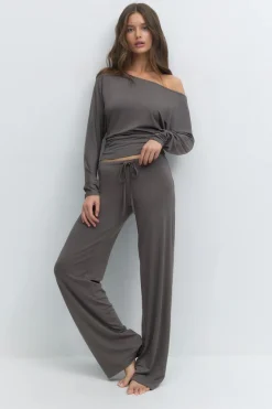 Gina Tricot Low waist loungewear trousers Grijsv