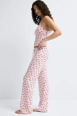 Outlet Gina Tricot Low waist loungewear trousers Roze