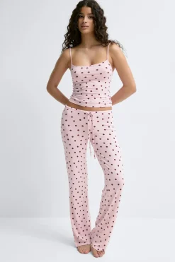 Outlet Gina Tricot Low waist loungewear trousers Roze