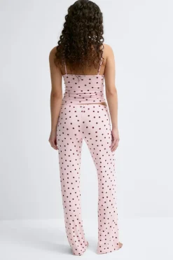 Outlet Gina Tricot Low waist loungewear trousers Roze