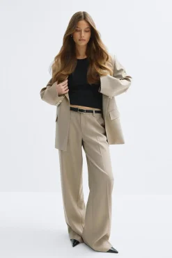 Best Gina Tricot Low waist trousers Beige