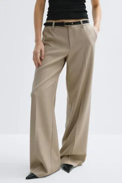 Best Gina Tricot Low waist trousers Beige
