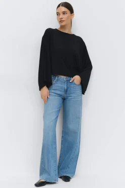New Gina Tricot Low wide jeans Blauw
