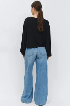 New Gina Tricot Low wide jeans Blauw