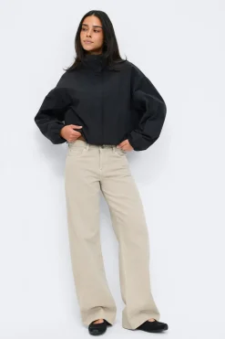 Discount Gina Tricot Low wide jeans Beige