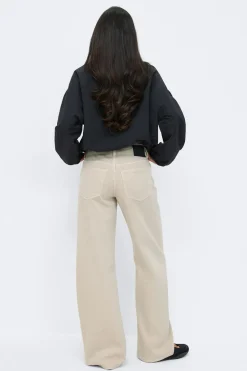 Discount Gina Tricot Low wide jeans Beige