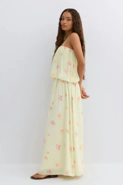 Sale Gina Tricot Maxi dress Geel