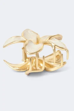 New Gina Tricot Metal flower hair clip Wit