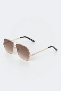 Hot Gina Tricot Metal frame aviator sunglasses Zwart
