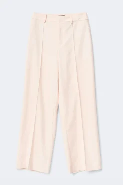 Online Gina Tricot Mid waist wide trousers Roze
