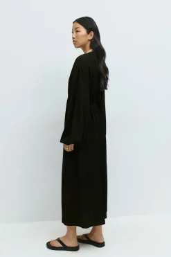 Discount Gina Tricot Midi wrap dress Zwart