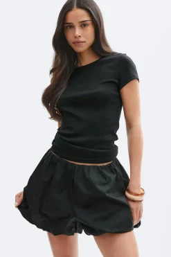 Clearance Gina Tricot Mini balloon shorts Zwart