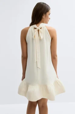 New Gina Tricot Mini frill dress Wit