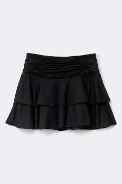 Hot Gina Tricot Mini frill skirt Zwart
