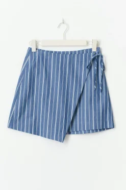 Best Gina Tricot Mini wrap skirt Blauw