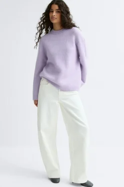 Online Gina Tricot Mohair knitted sweater Paars