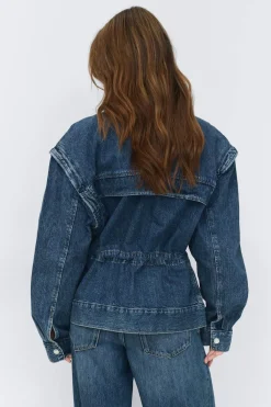 Hot Gina Tricot Office cargo denim jacket Blauw