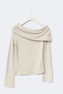Hot Gina Tricot One shoulder top Beige