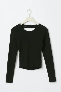 Discount Gina Tricot Open back top Zwart
