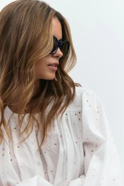 Gina Tricot Oval cat eye sunglasses Zwart