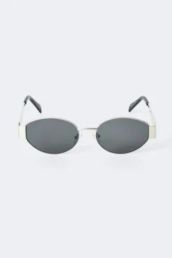 Online Gina Tricot Oval metal frame sunglasses Zwart
