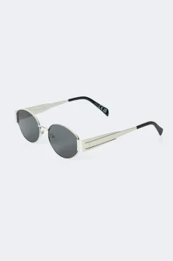 Online Gina Tricot Oval metal frame sunglasses Zwart