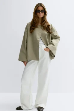 Clearance Gina Tricot Oversized jacket Groen