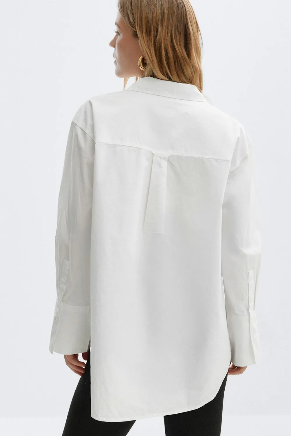 Outlet Gina Tricot Oversized shirt Wit