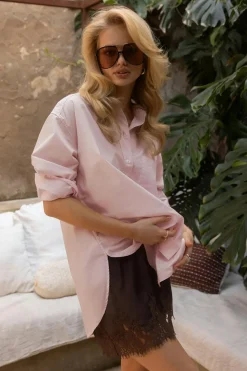Sale Gina Tricot Oversized shirt Roze