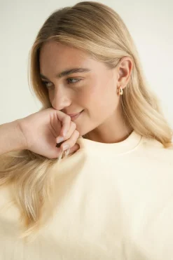 Outlet Gina Tricot Oversized tee Geel
