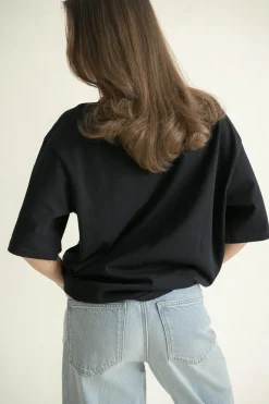 Discount Gina Tricot Oversized tee Zwart