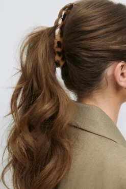 Outlet Gina Tricot 2-pack banana hair clip Bruin