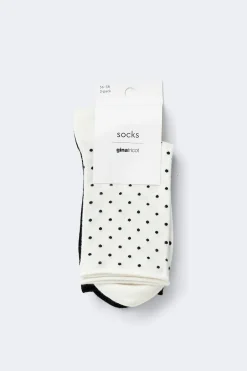 New Gina Tricot 2-pack dotted socks Zwart