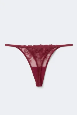 Best Gina Tricot 2-pack embroidery lace thong Roze