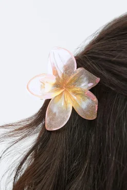 Sale Gina Tricot 3-pack flower hair clip Roze