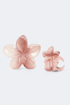 Sale Gina Tricot 3-pack flower hair clip Roze